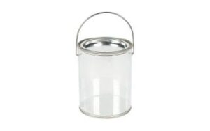 Clear paint can container